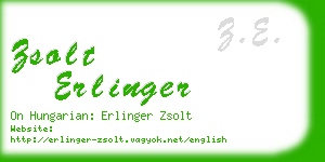 zsolt erlinger business card